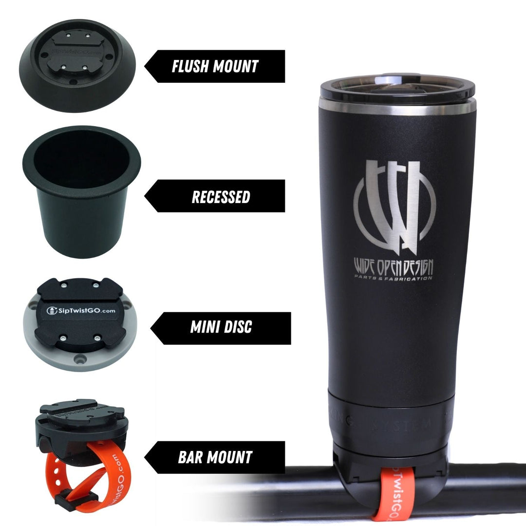 Wide Open Design TwistLock Drinkware &amp; Mount COMBO