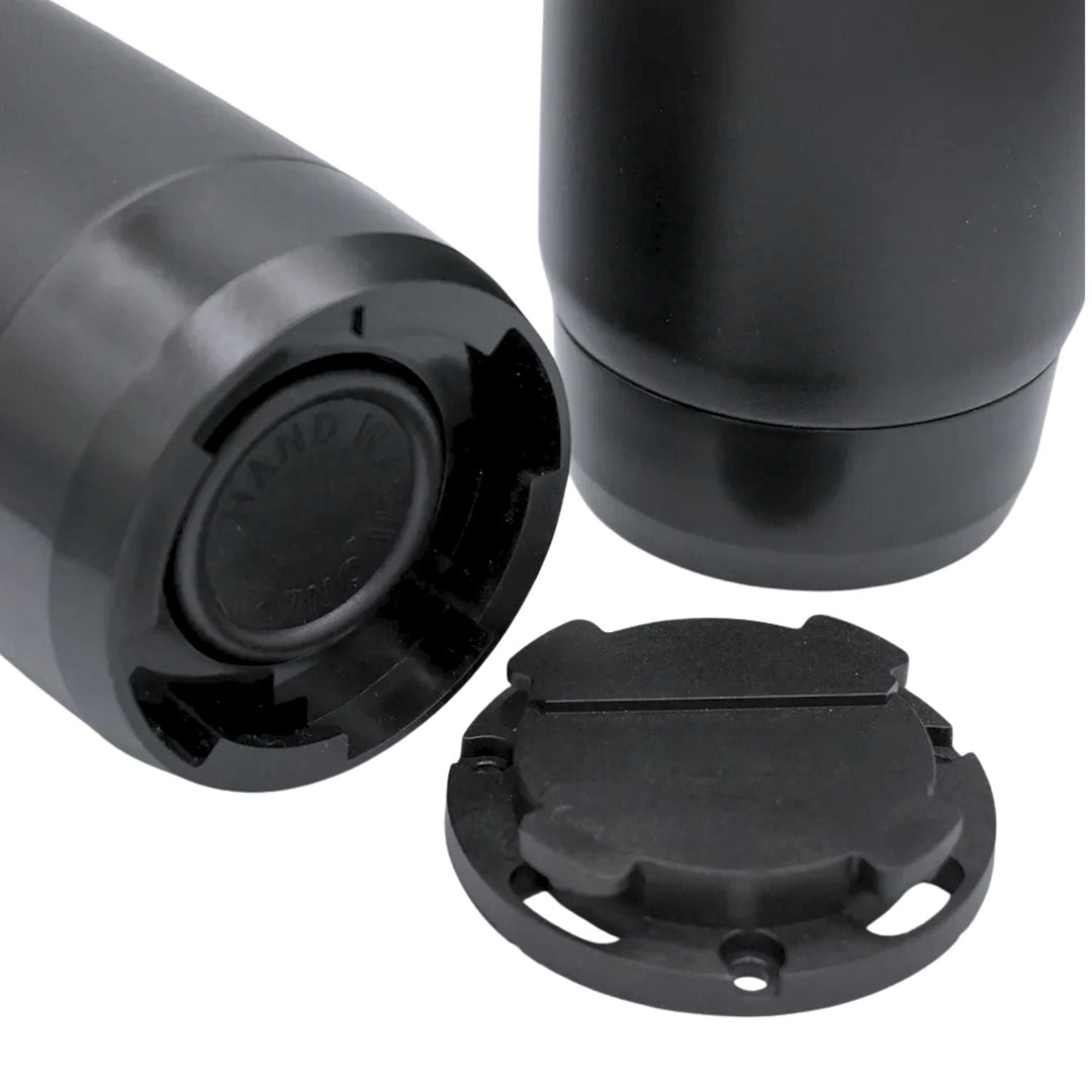 heavy duty twist lock drinkware set with locking base for rock crawling and camping on a white background