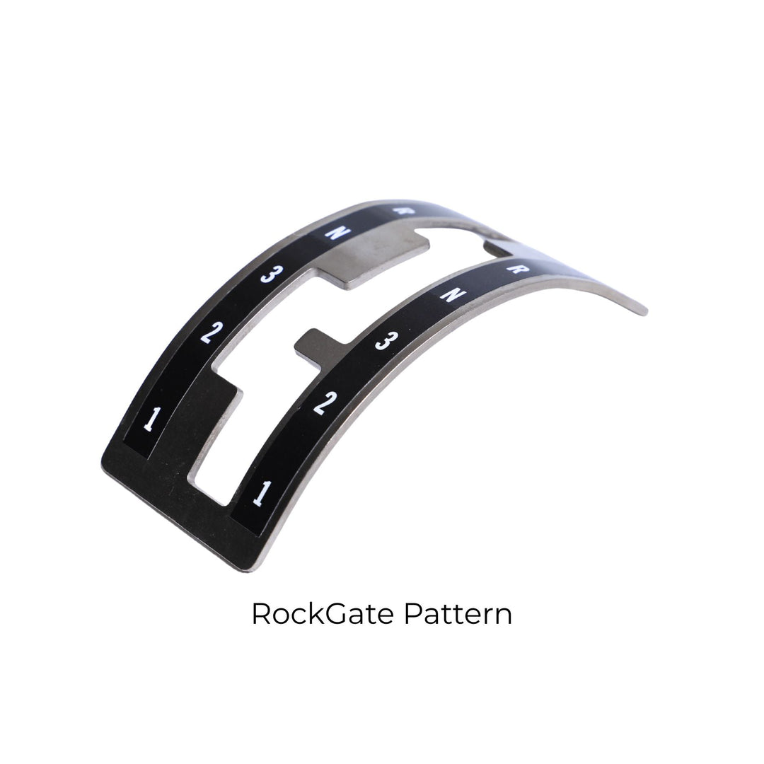 Side view of Winters Shifter Gate Plate Replacement for A340 and AW4 with &