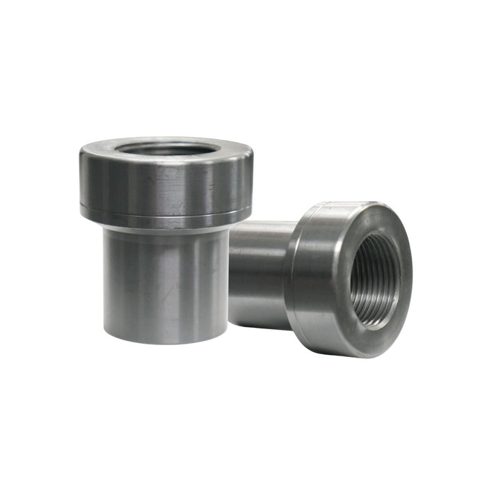 Two metal off-road suspension tube insert on a white background