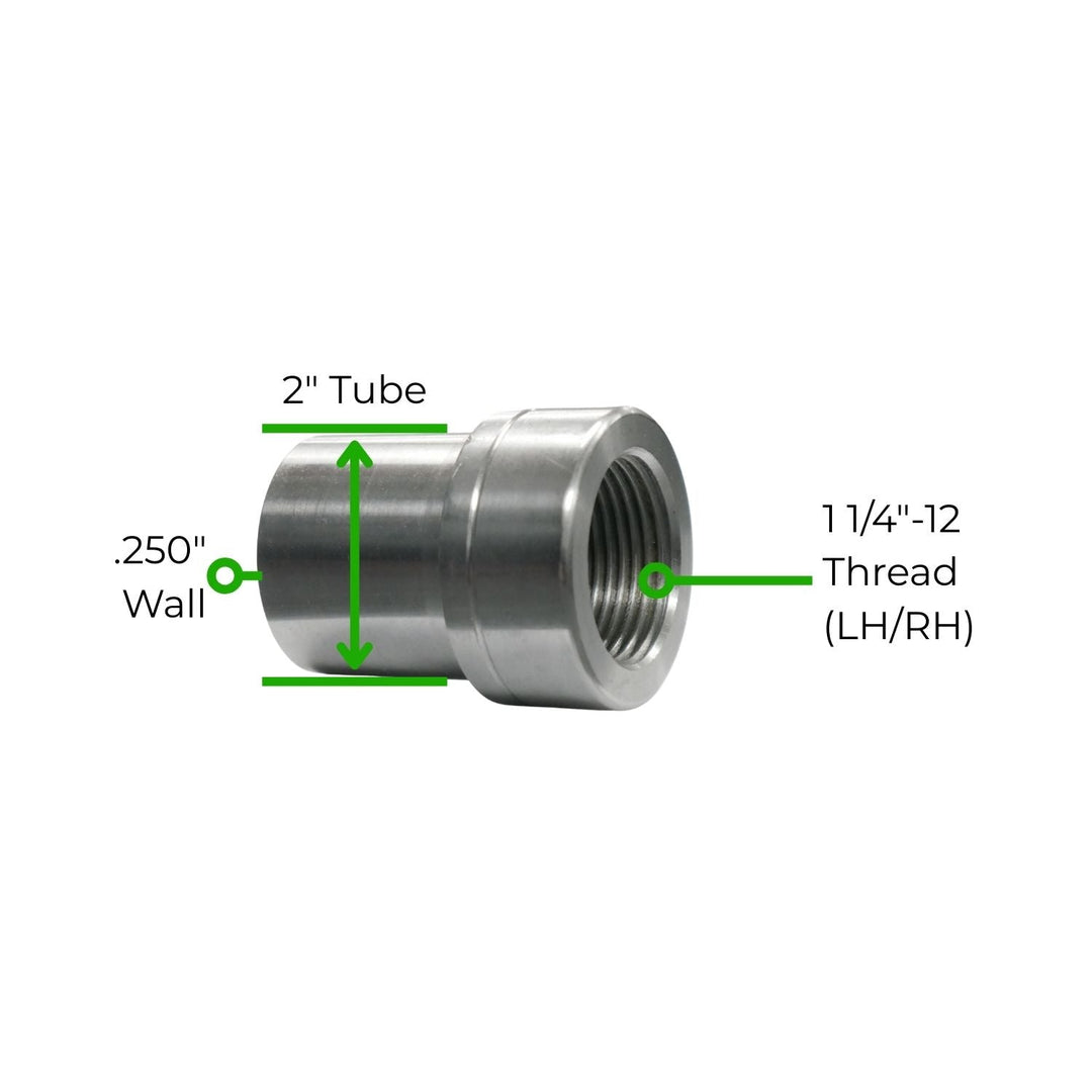 1-1/4"-12 Tube Adapter – 2" x .250 Wall Tube