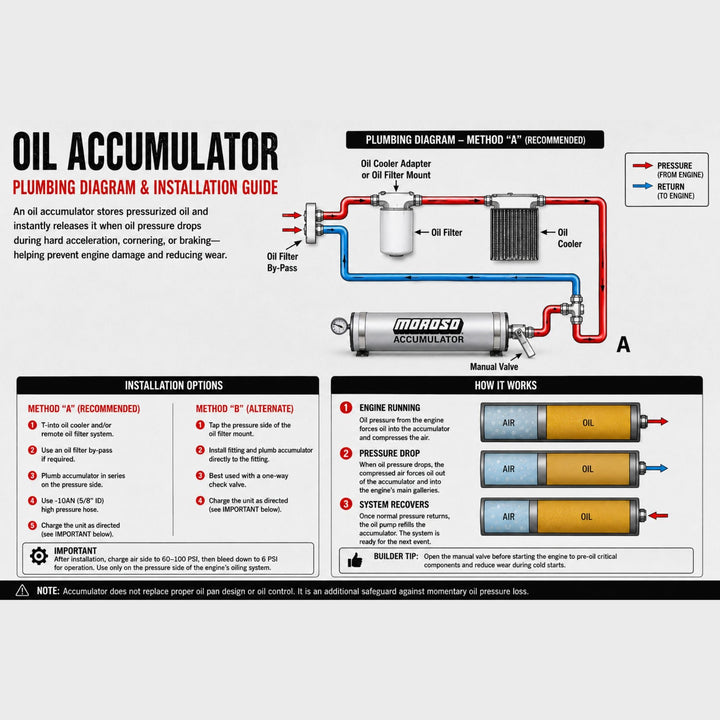 Moroso 3-Quart Oil Accumulator