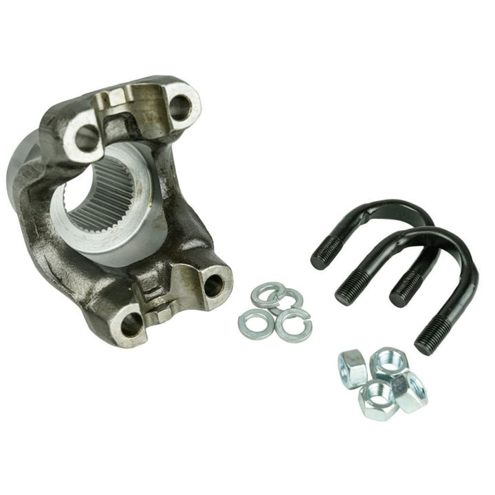1480 Dana 80 forged U-bolt  yoke with hardware on a white background