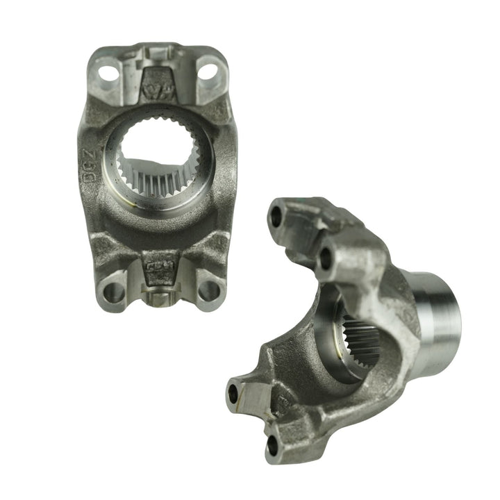 Two GM 14 bolt U-bolt yoke replacement on a white background