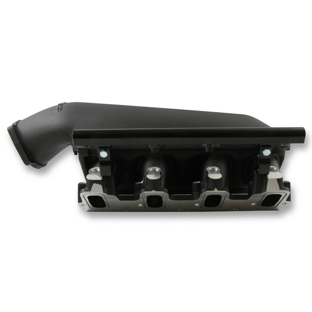 Black 105mm throttle body intake for turbo LS on a white background