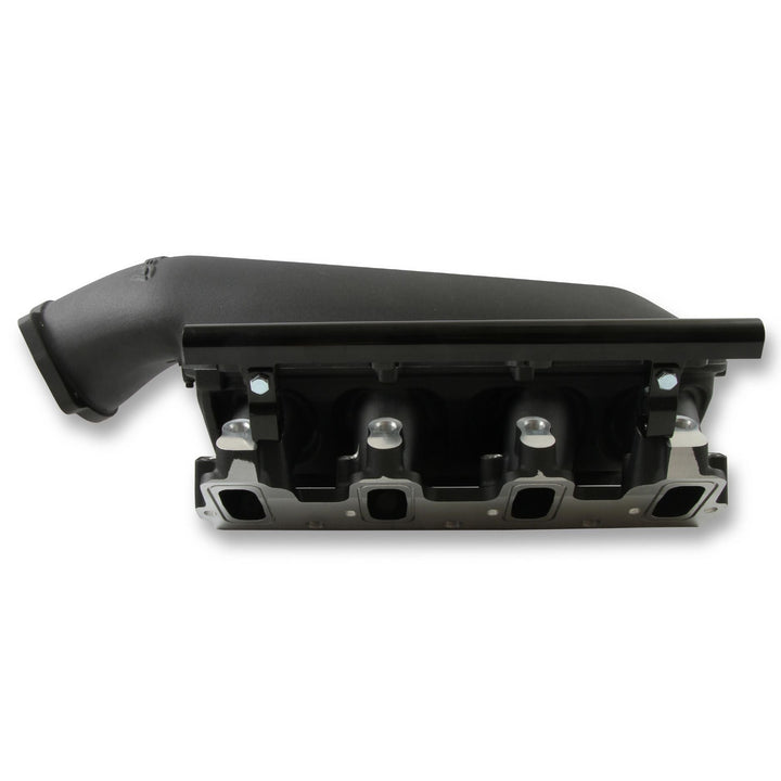 Black 105mm throttle body intake for turbo LS on a white background