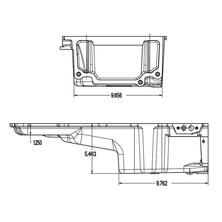 Holley GM LS Swap Oil Pan – Additional Front Clearance – 5.7 Quart