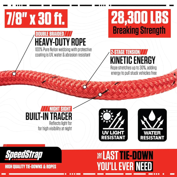 SpeedStrap 7/8" Big Mama Kinetic Recovery Rope – 30&