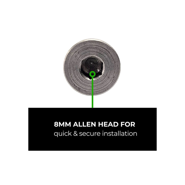 exhaust O2 plug with 8mm allen head and text &