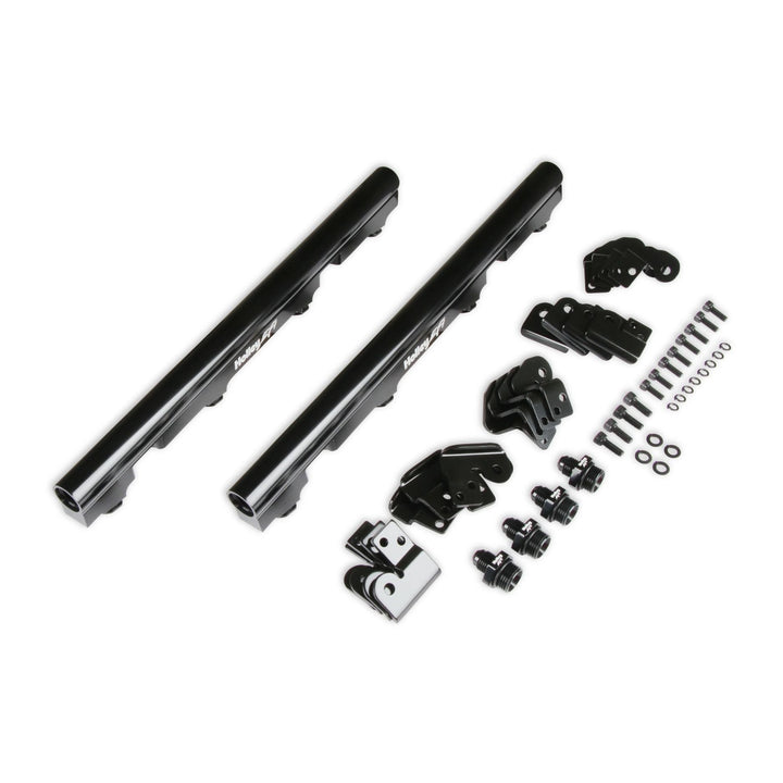 Holley EFI Billet Fuel Rail Kit for GM LS Truck Intake – Black
