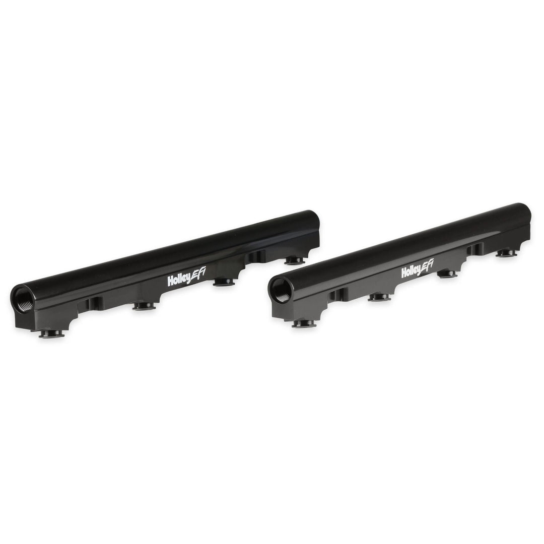 Holley EFI Billet Fuel Rail Kit for GM LS Truck Intake – Black
