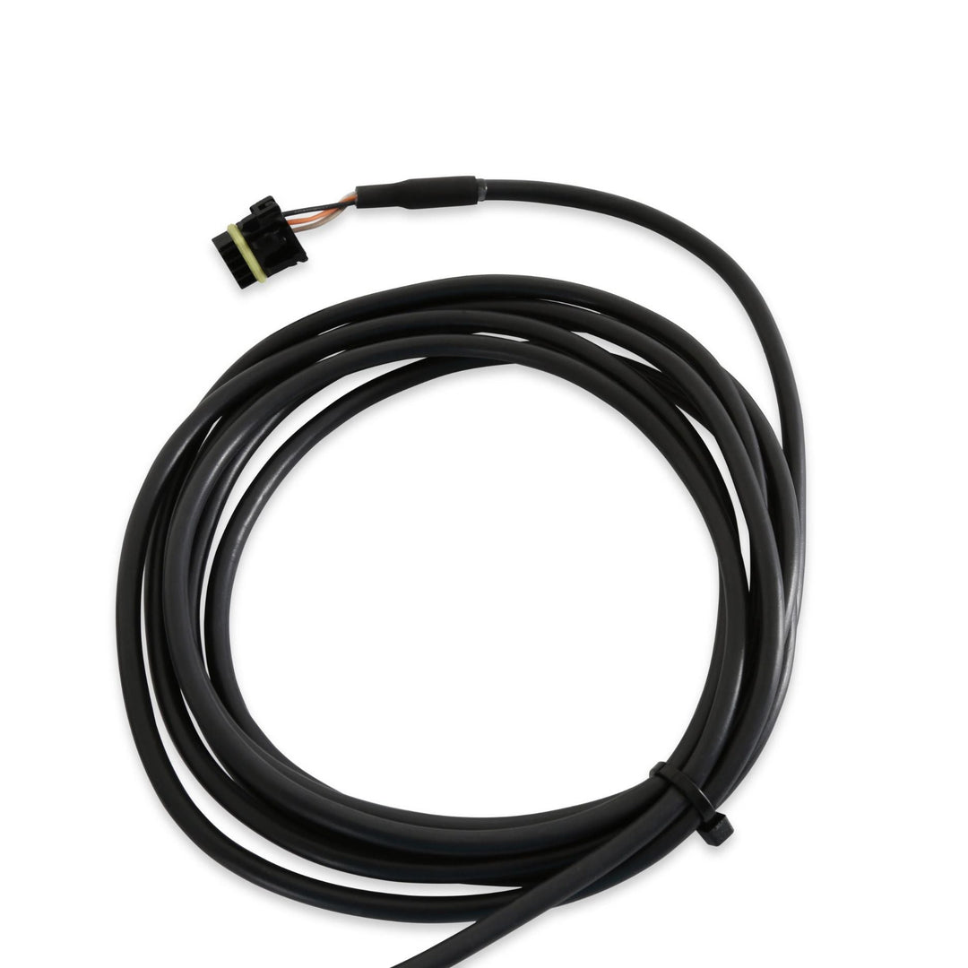 Black Holley EFI 3.5 touchscreen programmer cable with connectors on a white background
