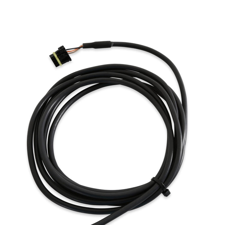 Black Holley EFI 3.5 touchscreen programmer cable with connectors on a white background