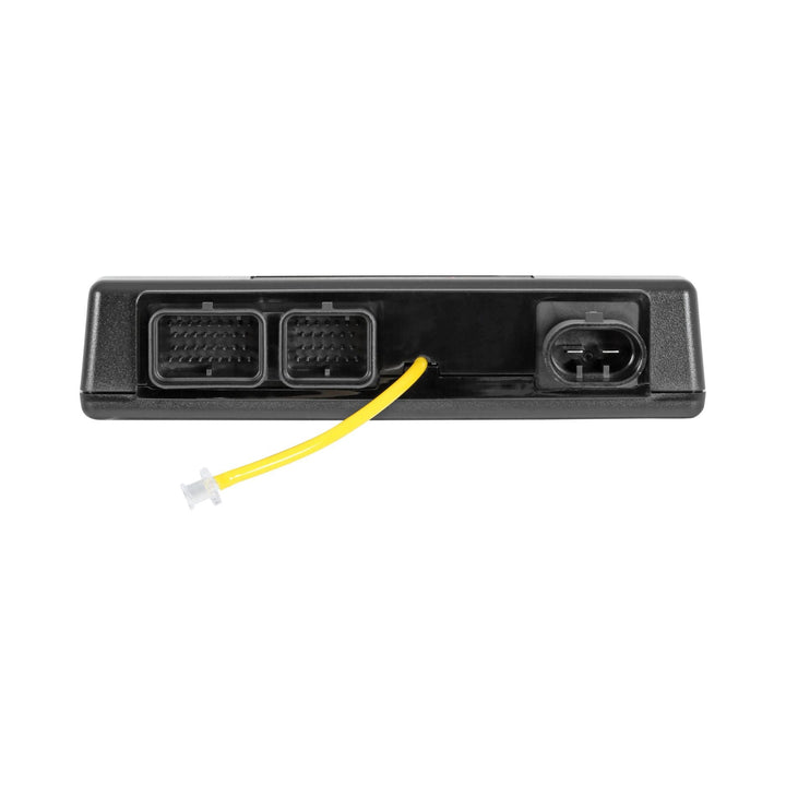 Terminator X ECU replacement module with two sockets and a yellow cable on a white background