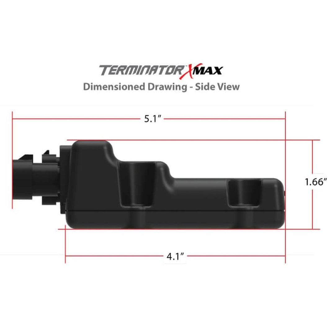replacement Terminator X Max ECU with dimensions on a white background