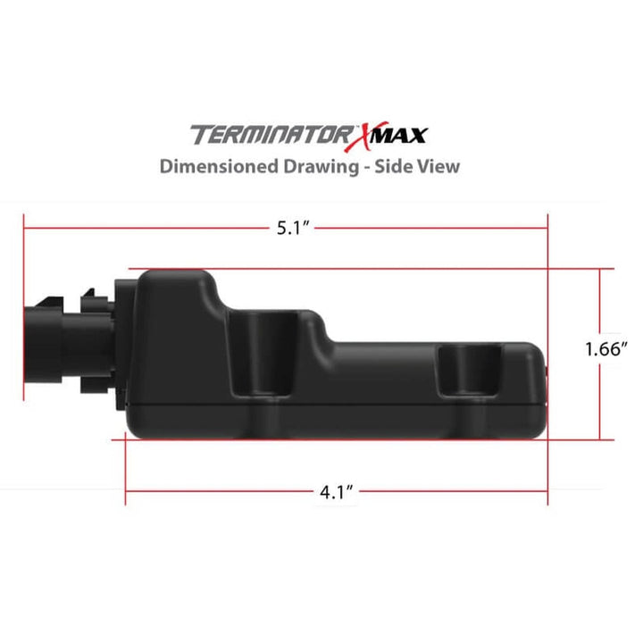 replacement Terminator X Max ECU with dimensions on a white background