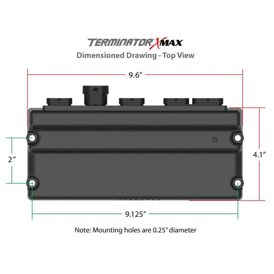 Holley EFI drive by wire service controller
dimensions on a white background