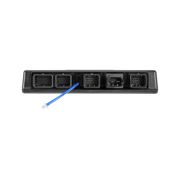 Terminator X Max transmission control ECU with a blue cord on a white background