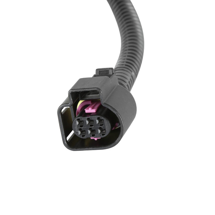 A black Terminator X wideband O2 adapter with a corrugated black cable, shown on a plain white background.