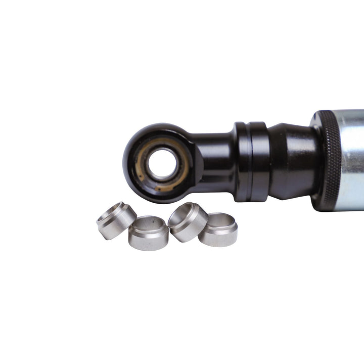 Radflo 2.0 rebuildable racing shock with bearings and washers on a white background