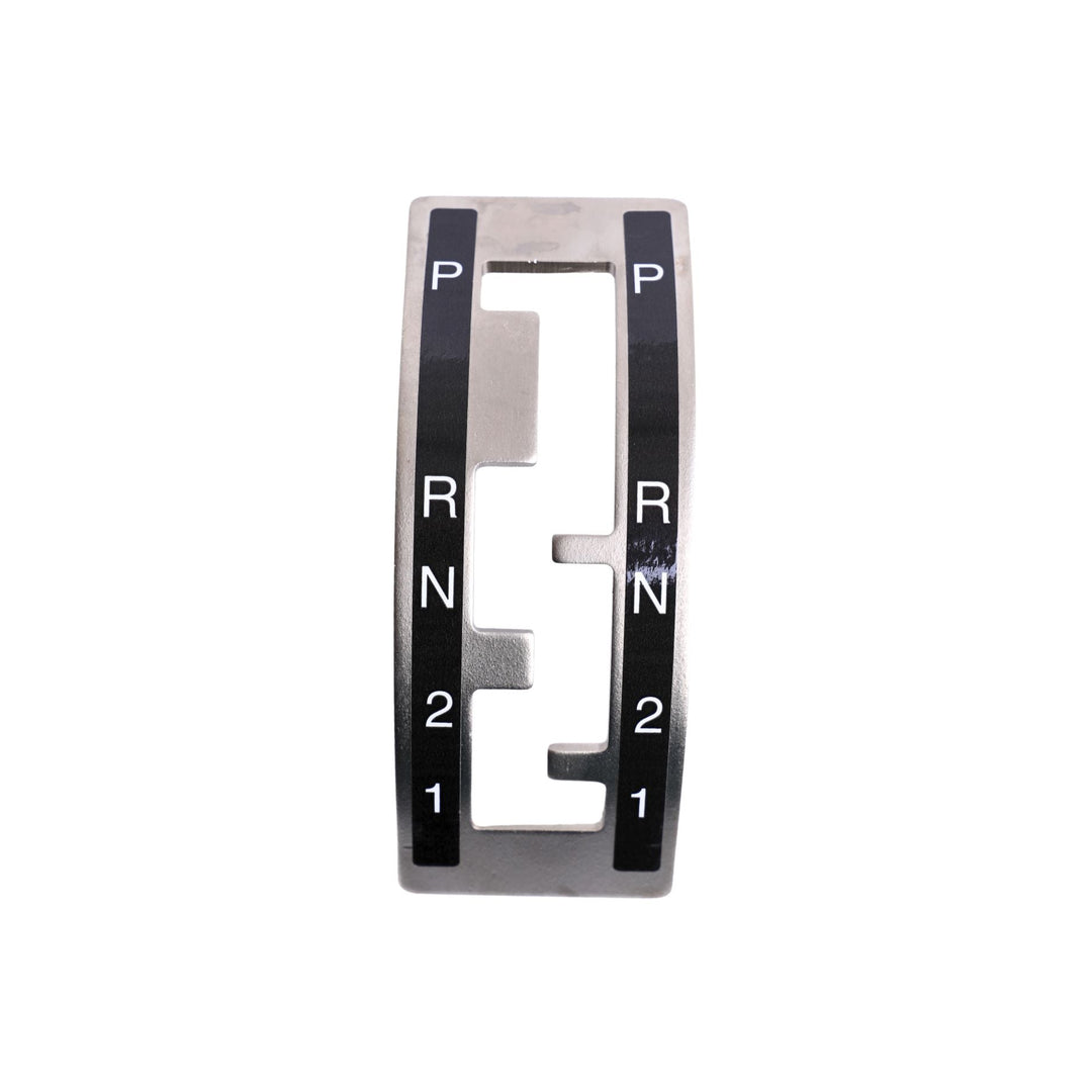 Winters 6127 gate plate for Powerglide shifter with P, R, N, 2, 1 markings on a white background