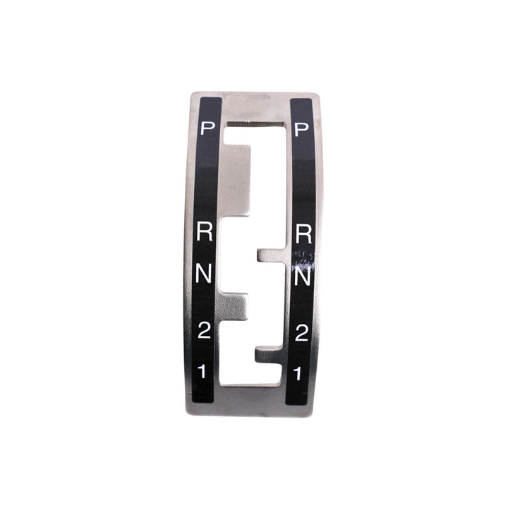 Winters 6127 gate plate for Powerglide shifter with P, R, N, 2, 1 markings on a white background
