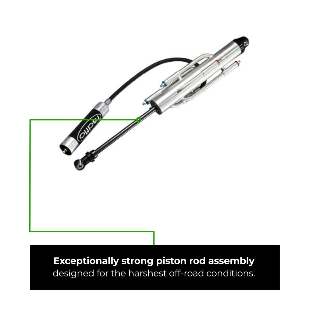 Radflo 2.5″ Bypass Shock w/ Remote Reservoir - 3 Tube - 7/8″ Shaft