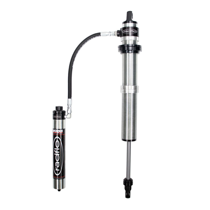Radflo DRT internal bypass coilover on a white background