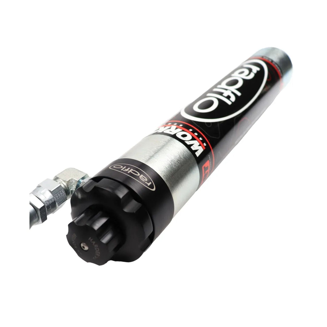 internal bypass shock with remote reservoir with brand logo on a white background