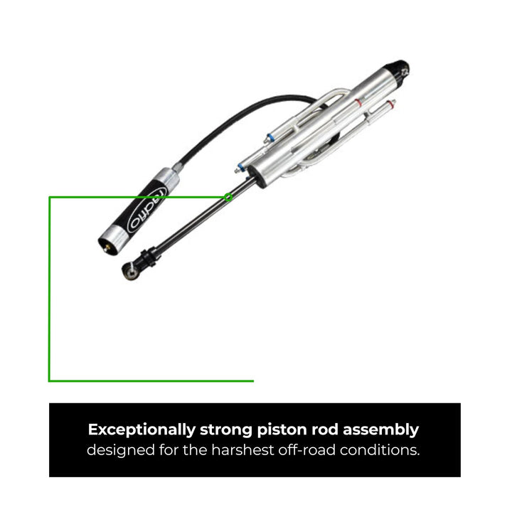 Radflo 2.5 Bypass Shock w/ Remote Reservoir – 4 Tube - 7/8″ Shaft