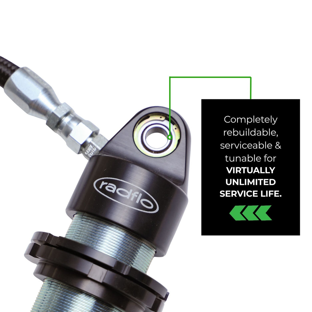 Radflo 3.0 Coilover w/ Remote Reservoir - 1″ Shaft
