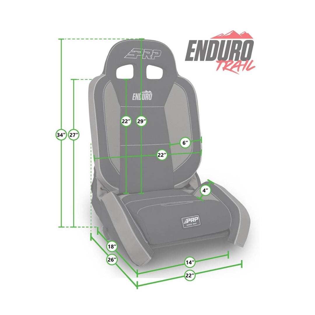 PRP EnduroTrail Reclining Suspension Seat – Medium Containment