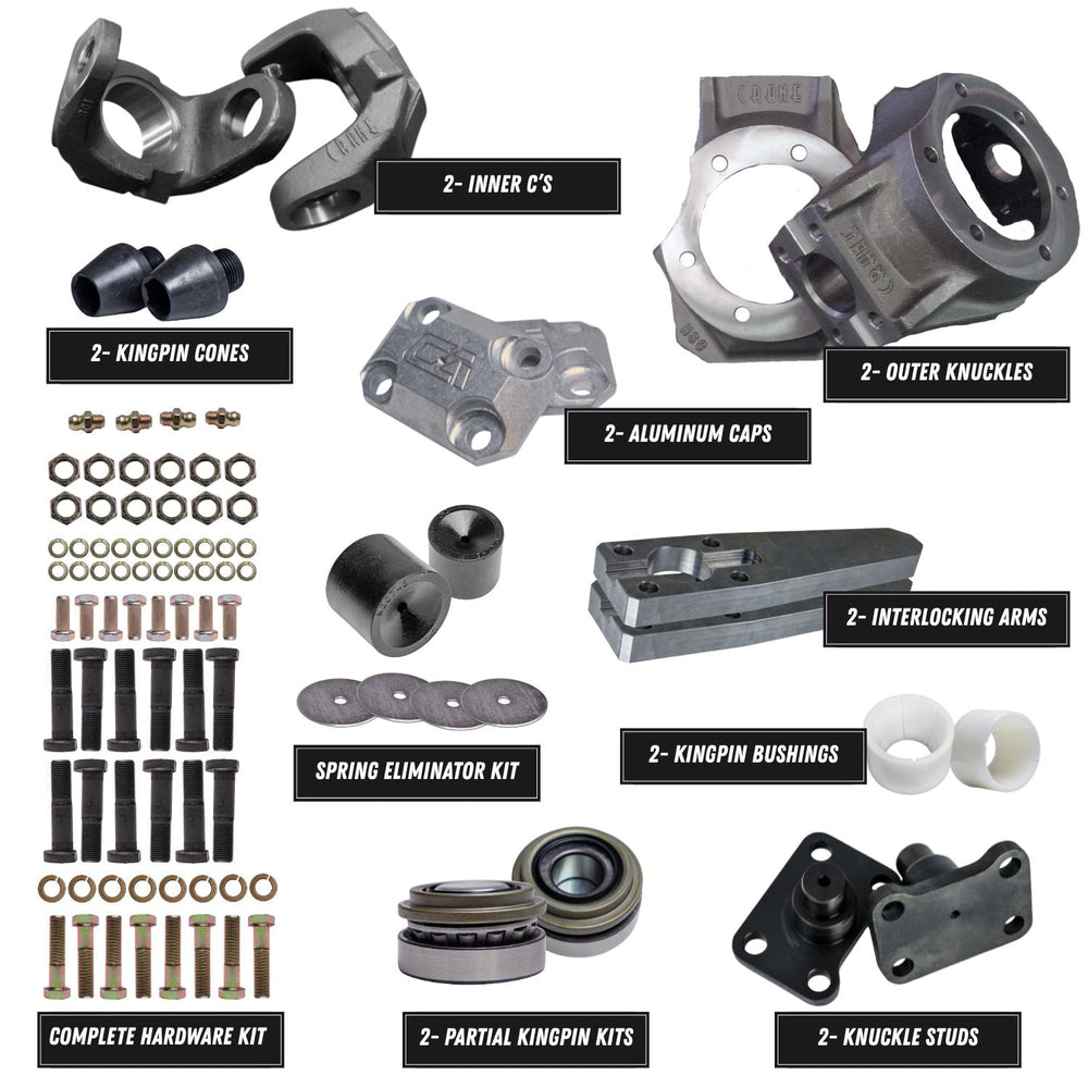 8620 chromoly rear steer axle components labeled