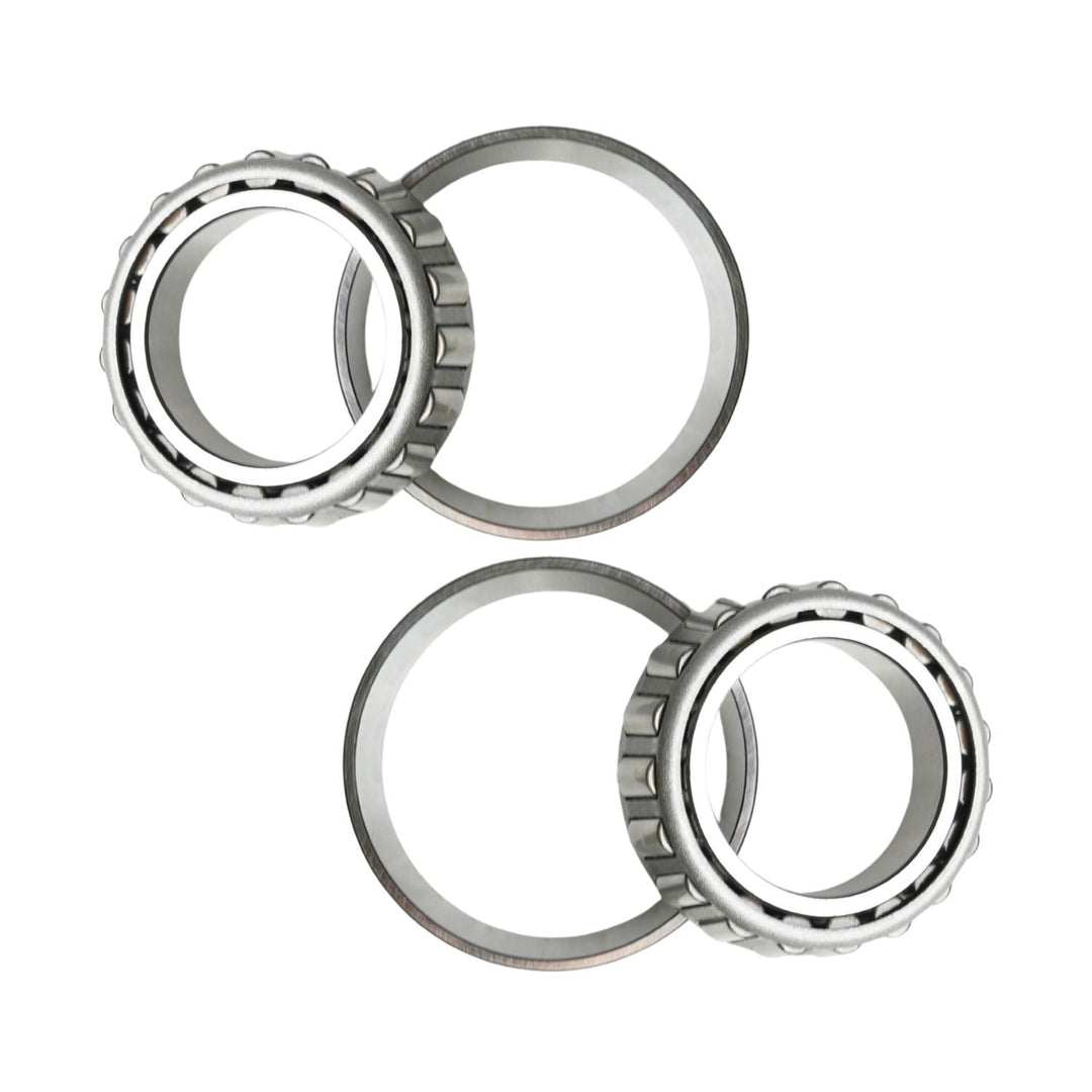 Two sets of heavy duty off-road axle bearings on a white background