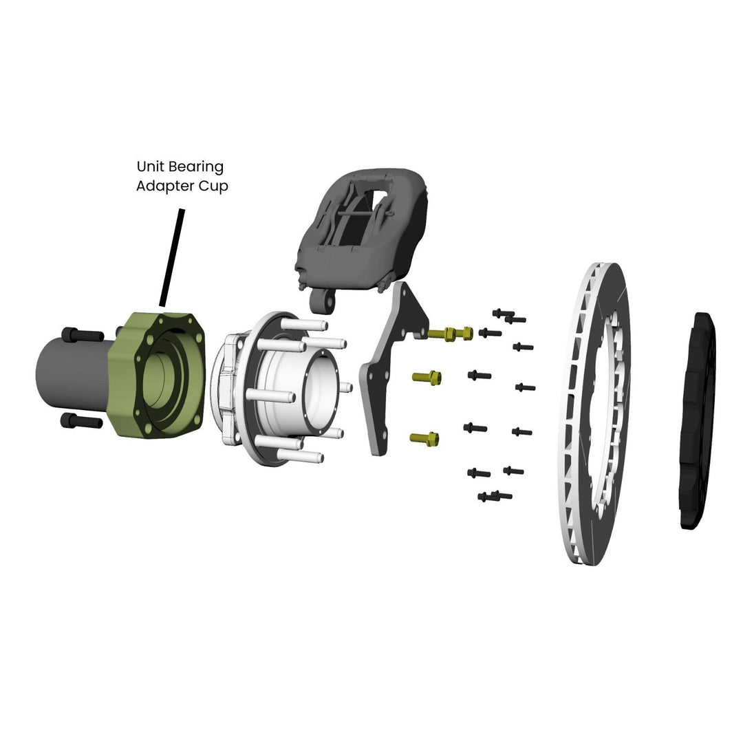 Technical diagram of Heavy-Duty Off-Road 40 Spline Rear Axle Components with labeled parts on a white background