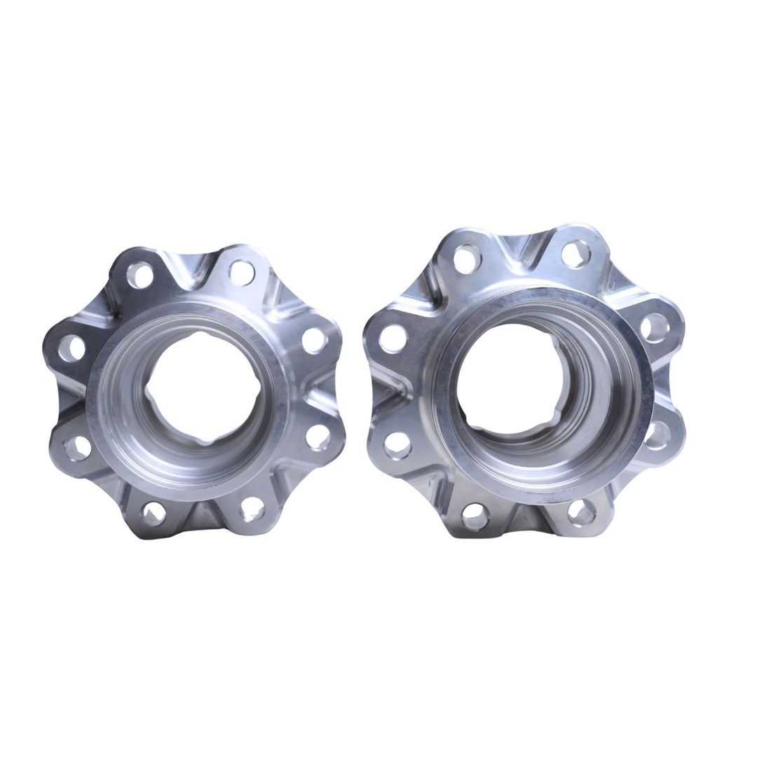 billet aluminum 14 bolt wheel hub set on a white background