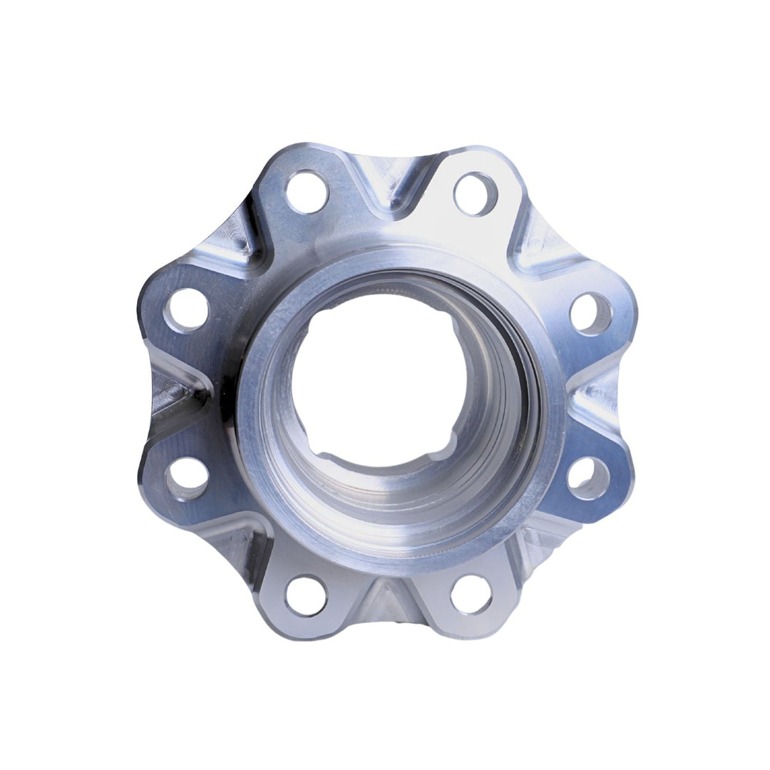 billet aluminum 14 bolt wheel hub set on a white background
