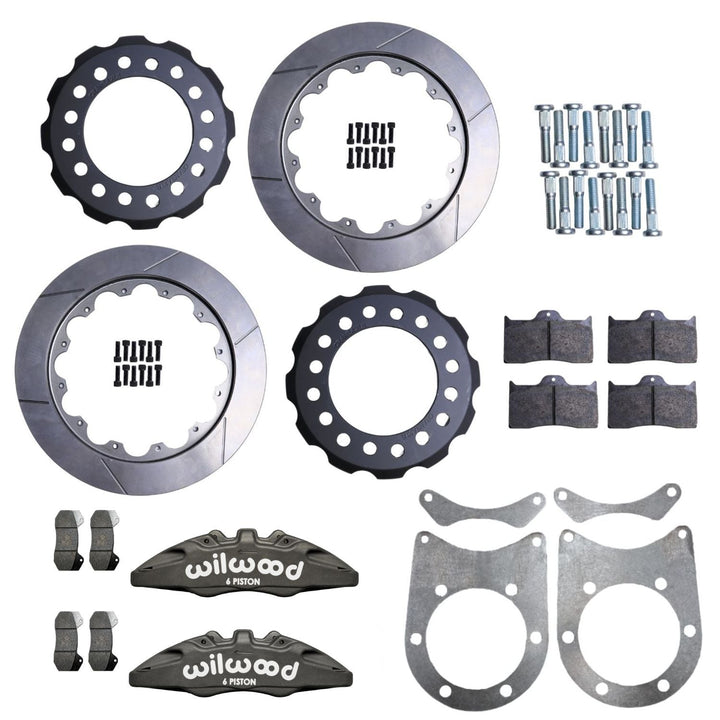 GM Dana 60 Wilwood brake upgrade components on a white background