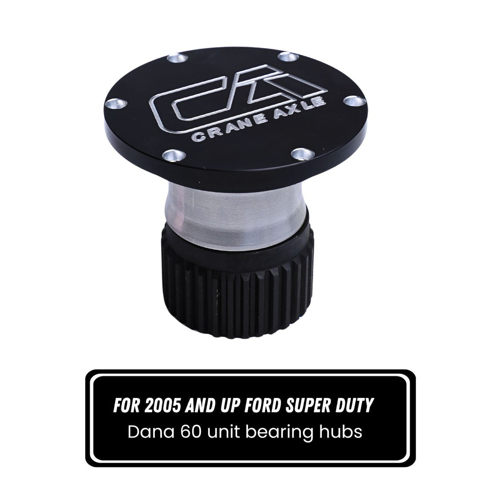 Dana 60 unit bearing drive flange upgrade with Crane Axle logo on a white background