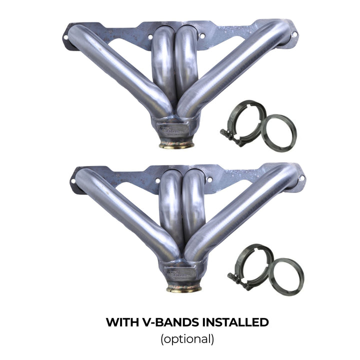 Sanderson Small Block Chevy Block Hugger Headers – Raw Steel
