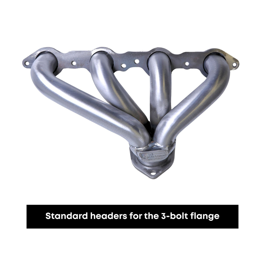 Sanderson GM LS Block Hugger Headers – Raw Steel