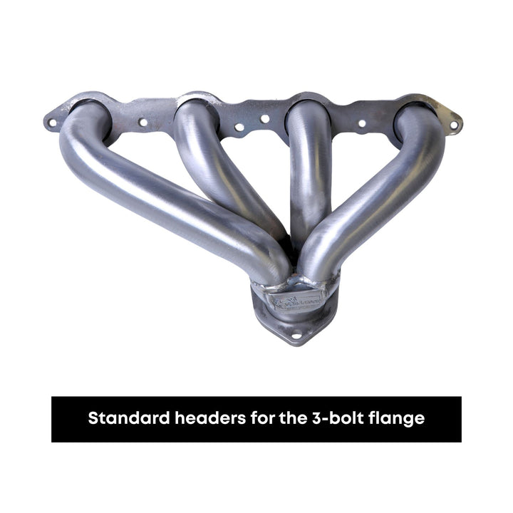 Sanderson GM LS Block Hugger Headers – Raw Steel
