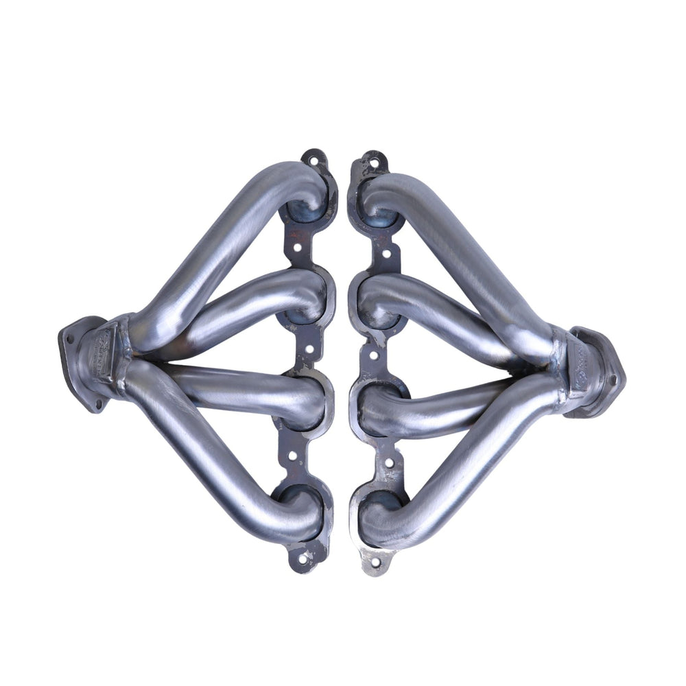 Two LT4 shorty headers for engine swap on a white background