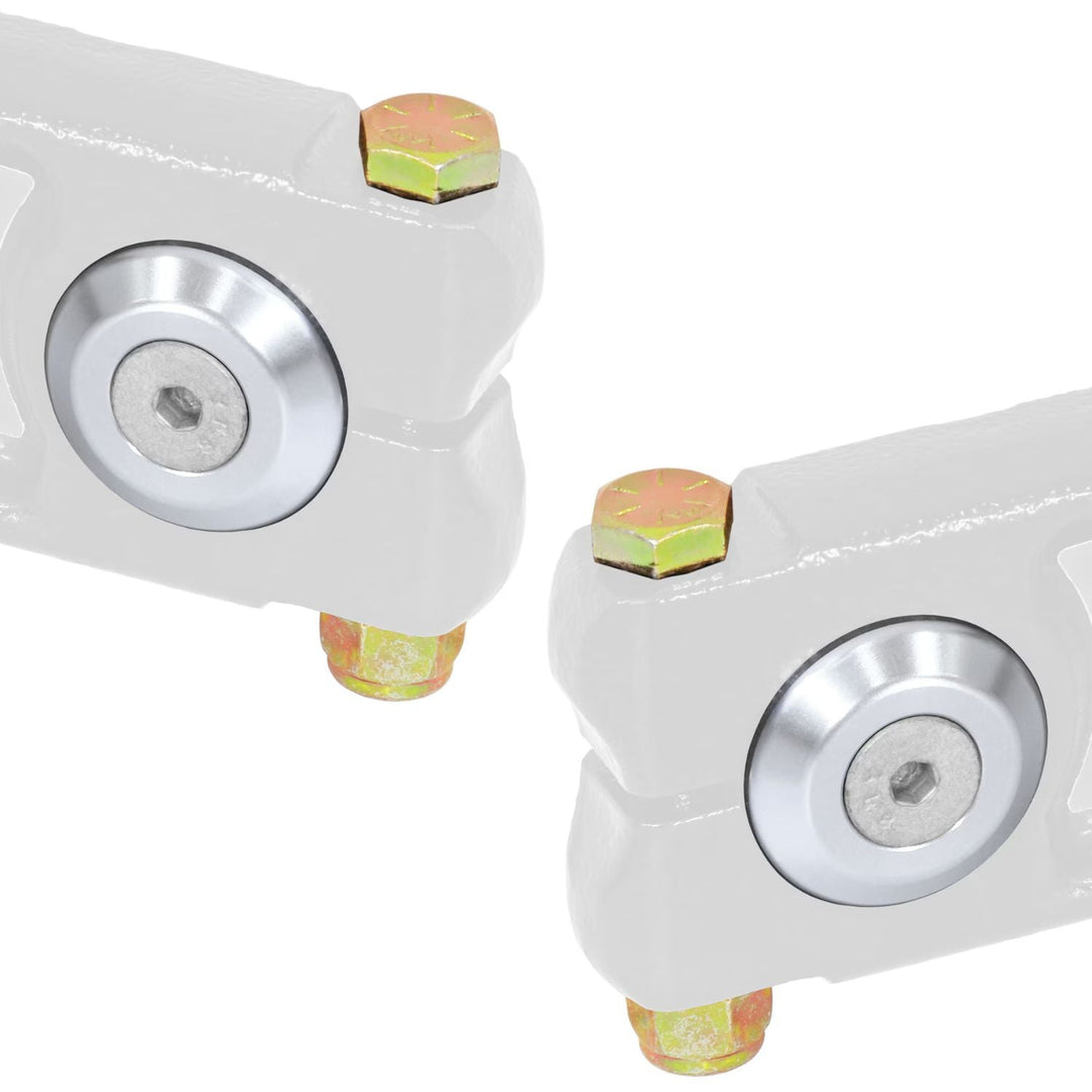Two RockJock AntiRock arm hardware kits with hexagonal nuts on a white background