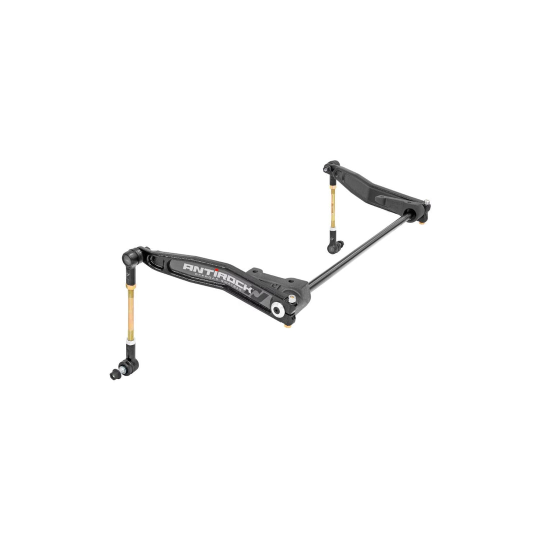RockJock JK AntiRock front sway bar on a white background