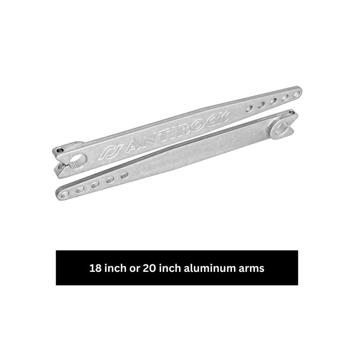 Two AntiRock aluminum arm sway bar systems labeled &