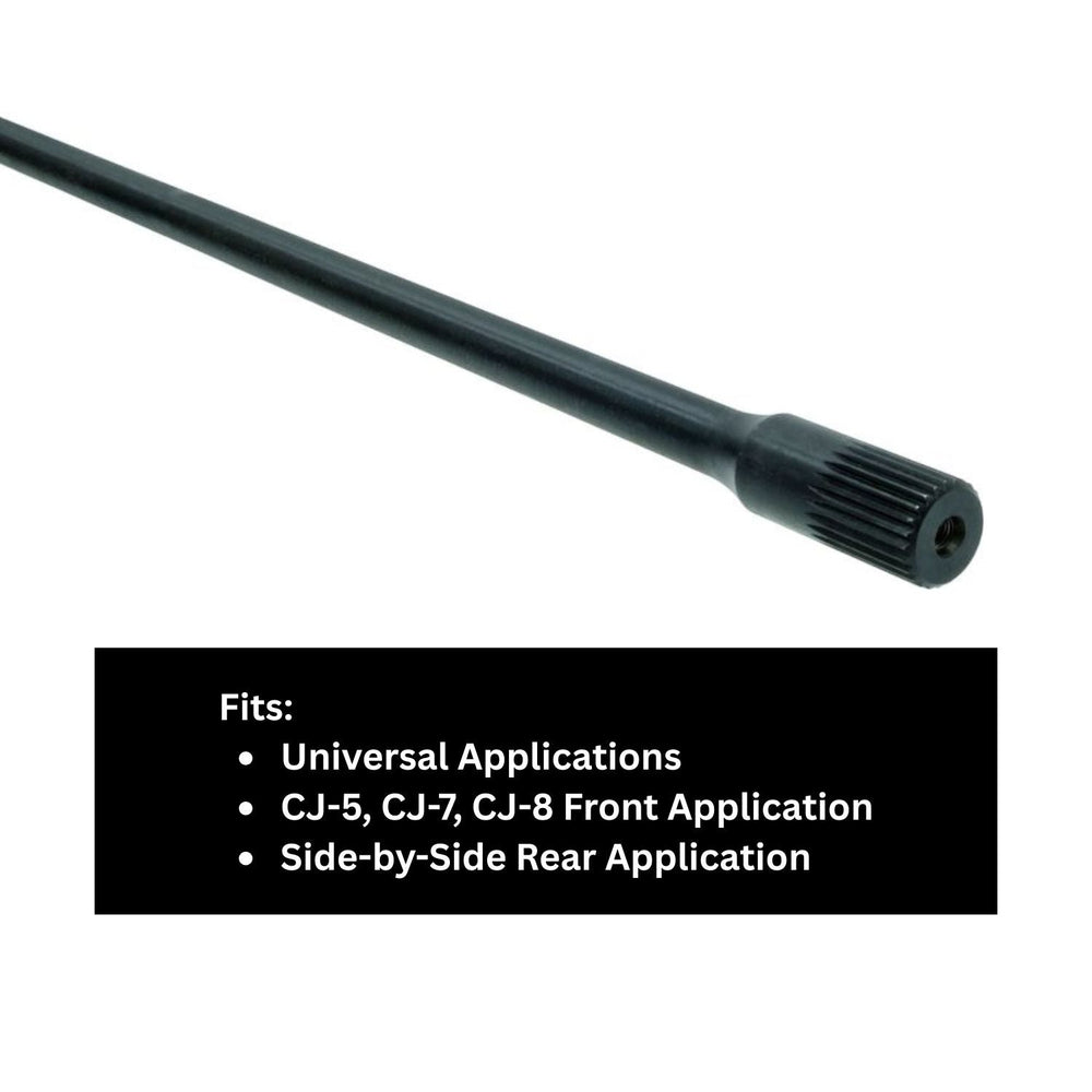 Black .700 diameter AntiRock sway bar with text indicating compatibility on a white background