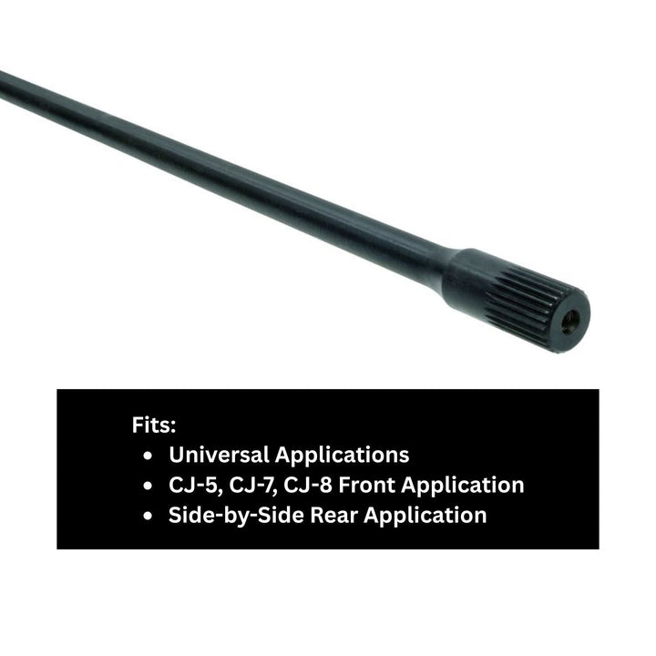 Black .700 diameter AntiRock sway bar with text indicating compatibility on a white background