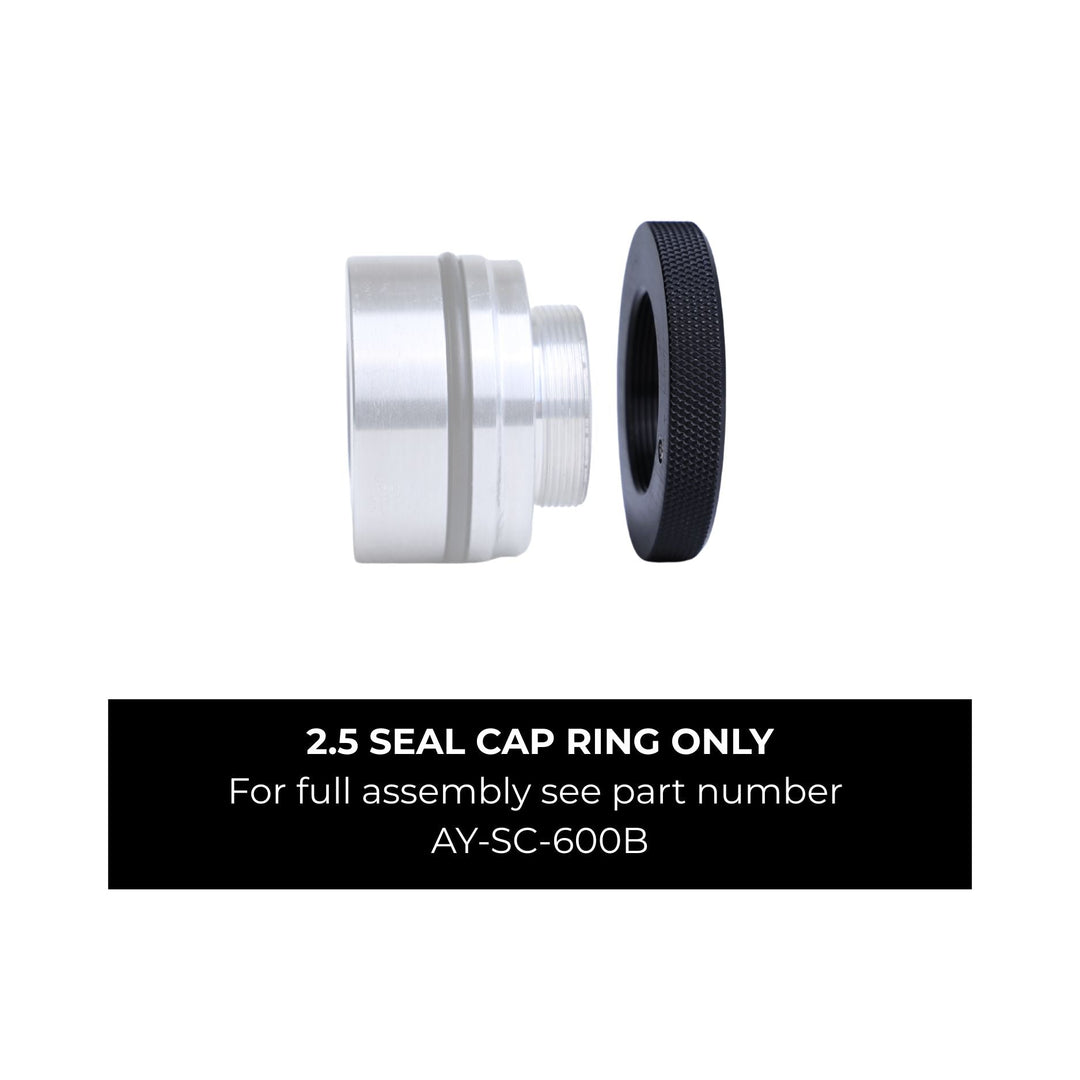 Radflo 2.5 reservoir cap locking ring on a white background with text indicating part number AY-SC-600B.