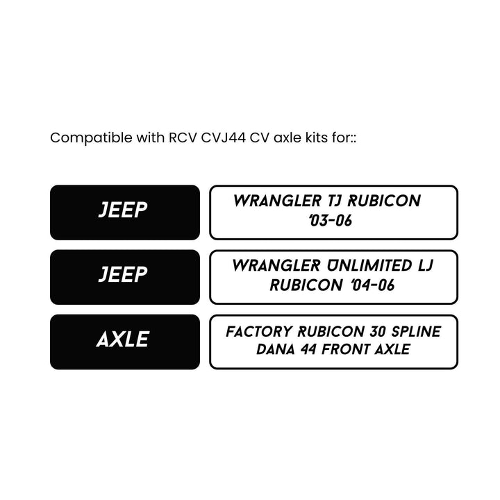 RCV Ultimate Dana 44 CV Joint Assembly for Jeep TJ/LJ kits